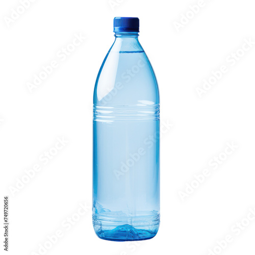 Much new clean empty plastic bottle Isolated on transparent background