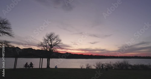 sunset on the lake