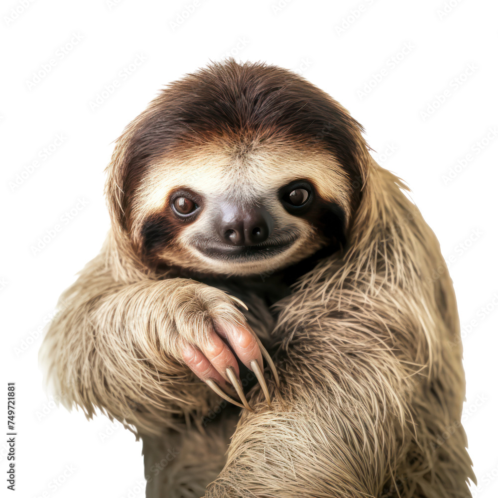 Fototapeta premium Sloth Isolated on transparent background