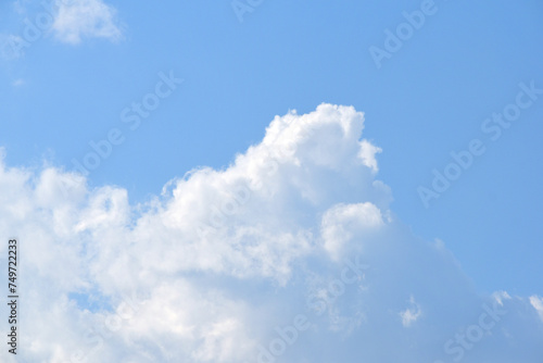 blue sky background with clouds, Beautiful white cloud on blue sky background, cloud closeup © A Nature's clicks 