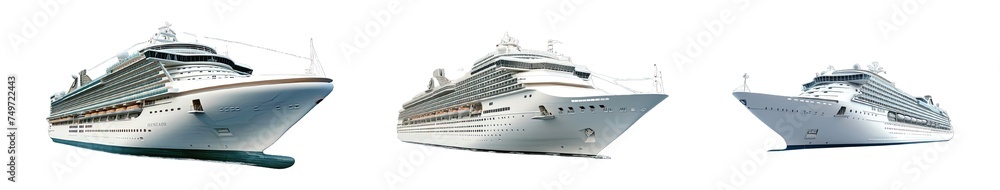 Collection of PNG. Cruise ship isolated on a transparent background.