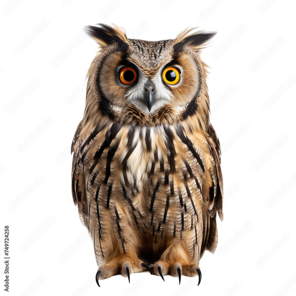 Fototapeta premium Owl Isolated on transparent background