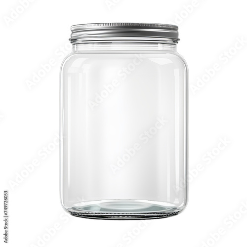 Obraz na płótnie A blank glass canning jar isolated on transparent background, png w salonie