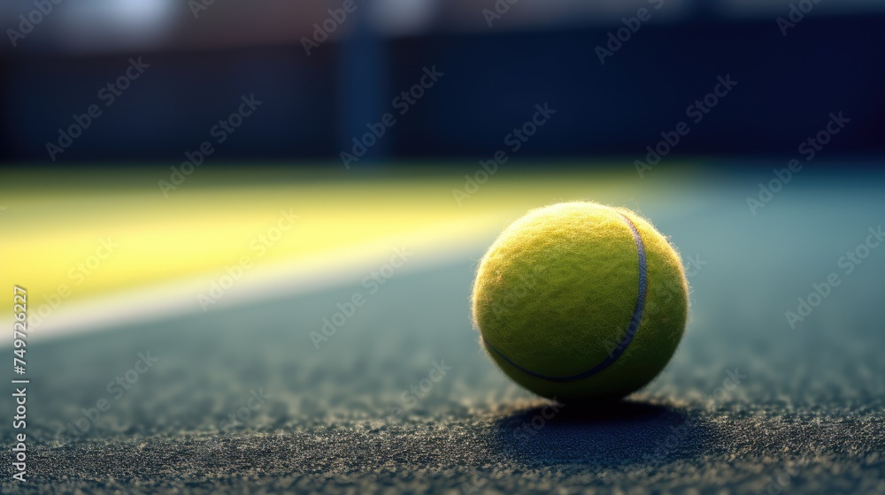 Photo of tennis ball on court
