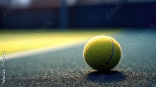 Photo of tennis ball on court