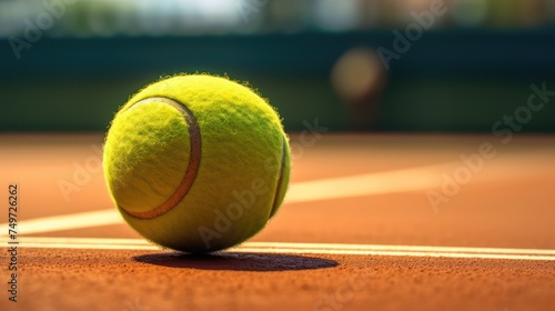 Photo of tennis ball on court © andri