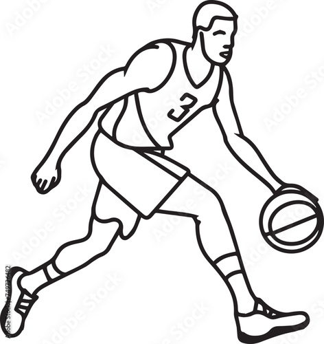 Vector illustration of a basketball player