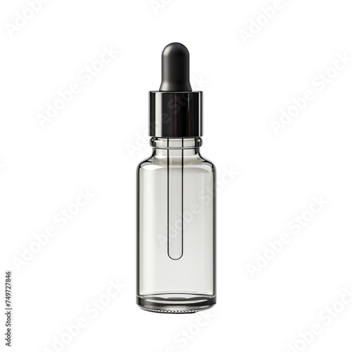 A blank glass dropper bottle isolated on transparent background  png