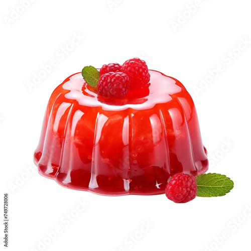  Sweet Strwaberry jelly isolated on white background
 photo