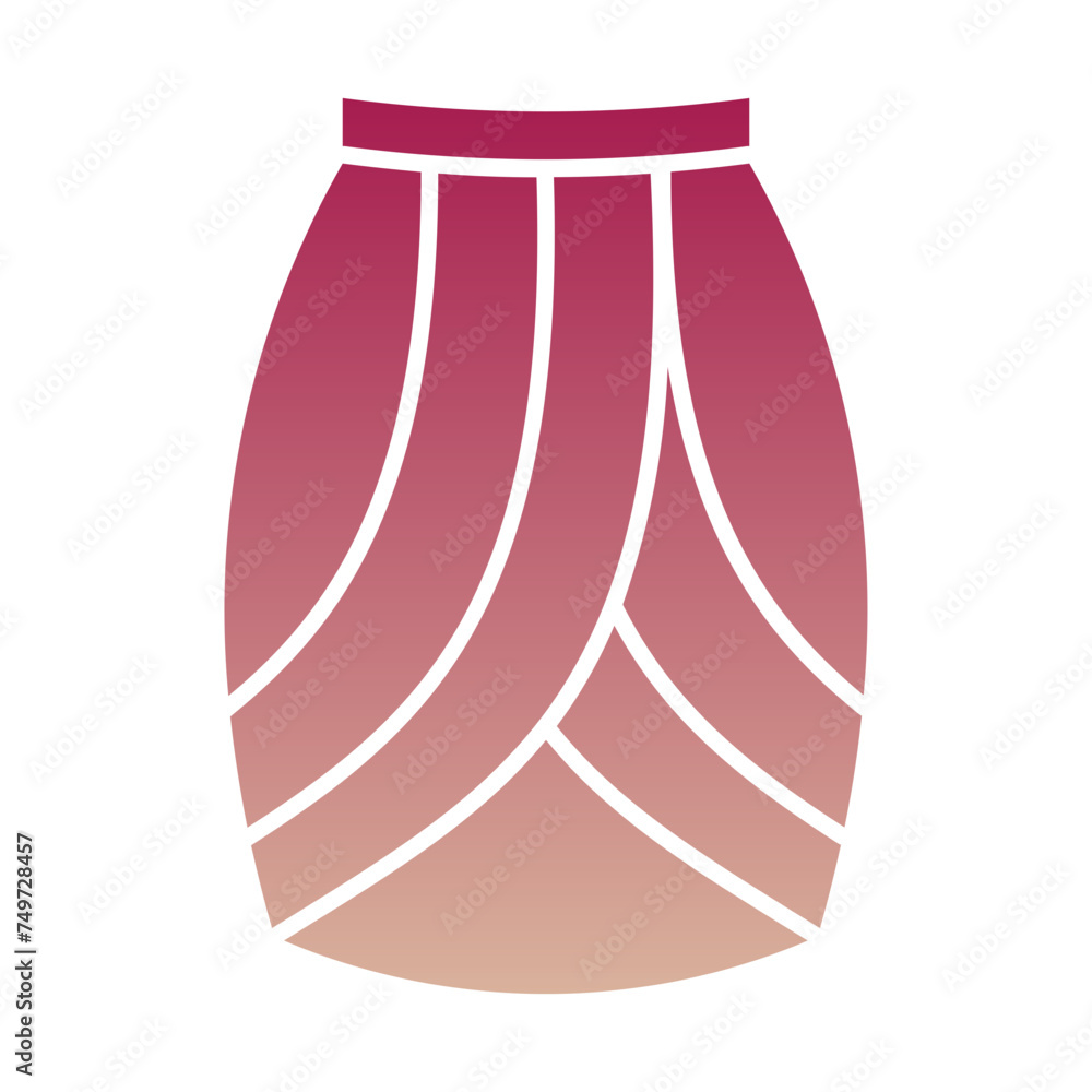 Tulip Skirt Flat Gradient Style Tulip Skirt Flat Gradient Style