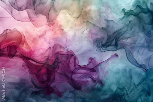 Abstract colorful smoke wave design in motion © JKIU