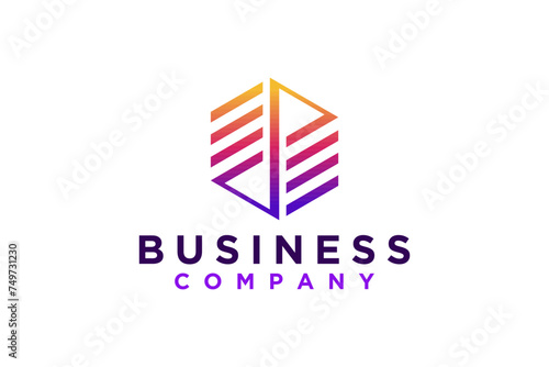 Free Download Hexagon shape logo design business industry technology company. - GFXLoad