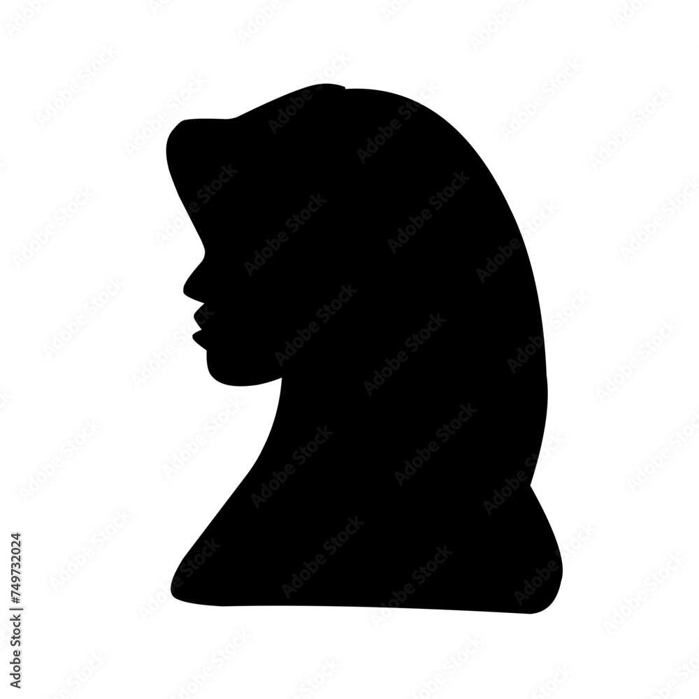 silhouette muslim woman