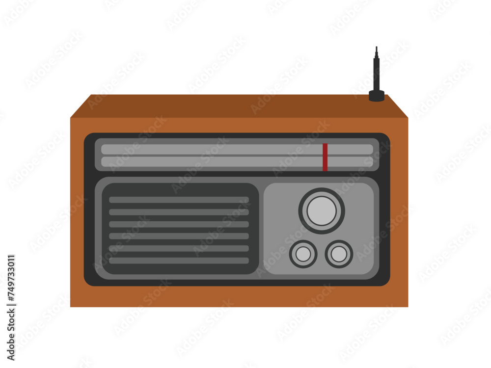 old radio isolated on white background old radio isolated on white background