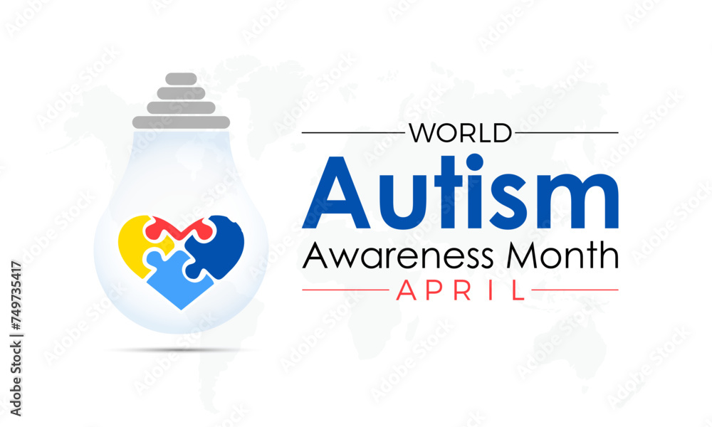 National Autism Awareness Month Observed every year of April, Vector banner, flyer, poster and social medial template design. National Autism Awareness Month Observed every year of April, Vector banner, flyer, poster and social medial template design.