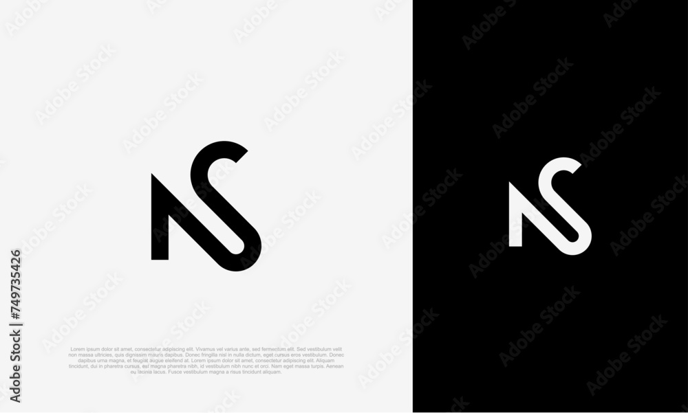 NS initial letter logo vector design NS initial letter logo vector design