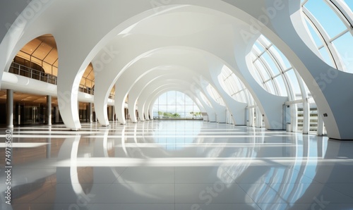 a convention center or exhibition hall photo