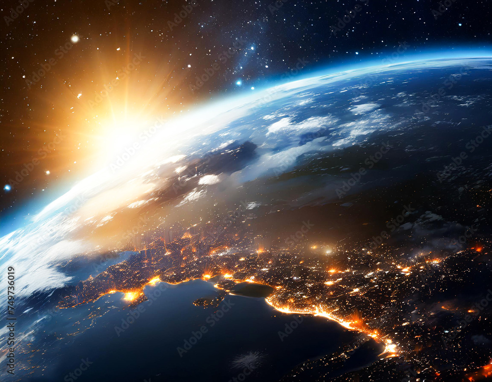 Obraz premium Earth Hour Global Background Photo