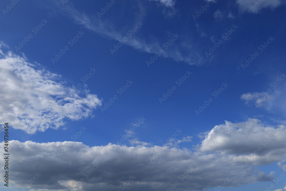 夏の青空と雲