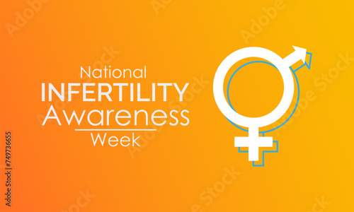 National Infertility Awareness Week Observed every year of April 21th-27th, Vector banner, flyer, poster and social medial template design.