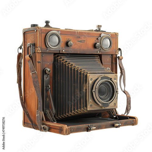 Magnificent Vintage Camera isolated on white background