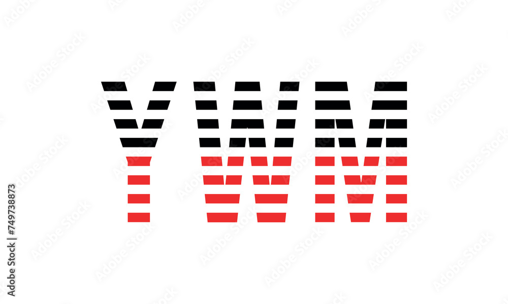 YWM three initial letter iconic line negative space minimal logo design vector template. monogram, abstract, wordmark, business, typography, minimalist, brand, company, flat, modern, unique, simple YWM three initial letter iconic line negative space minimal logo design vector template. monogram, abstract, wordmark, business, typography, minimalist, brand, company, flat, modern, unique, simple