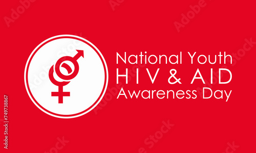 National Youth HIV & AIDS Awareness Day Observed every year of April 10, Vector banner, flyer, poster and social medial template design.