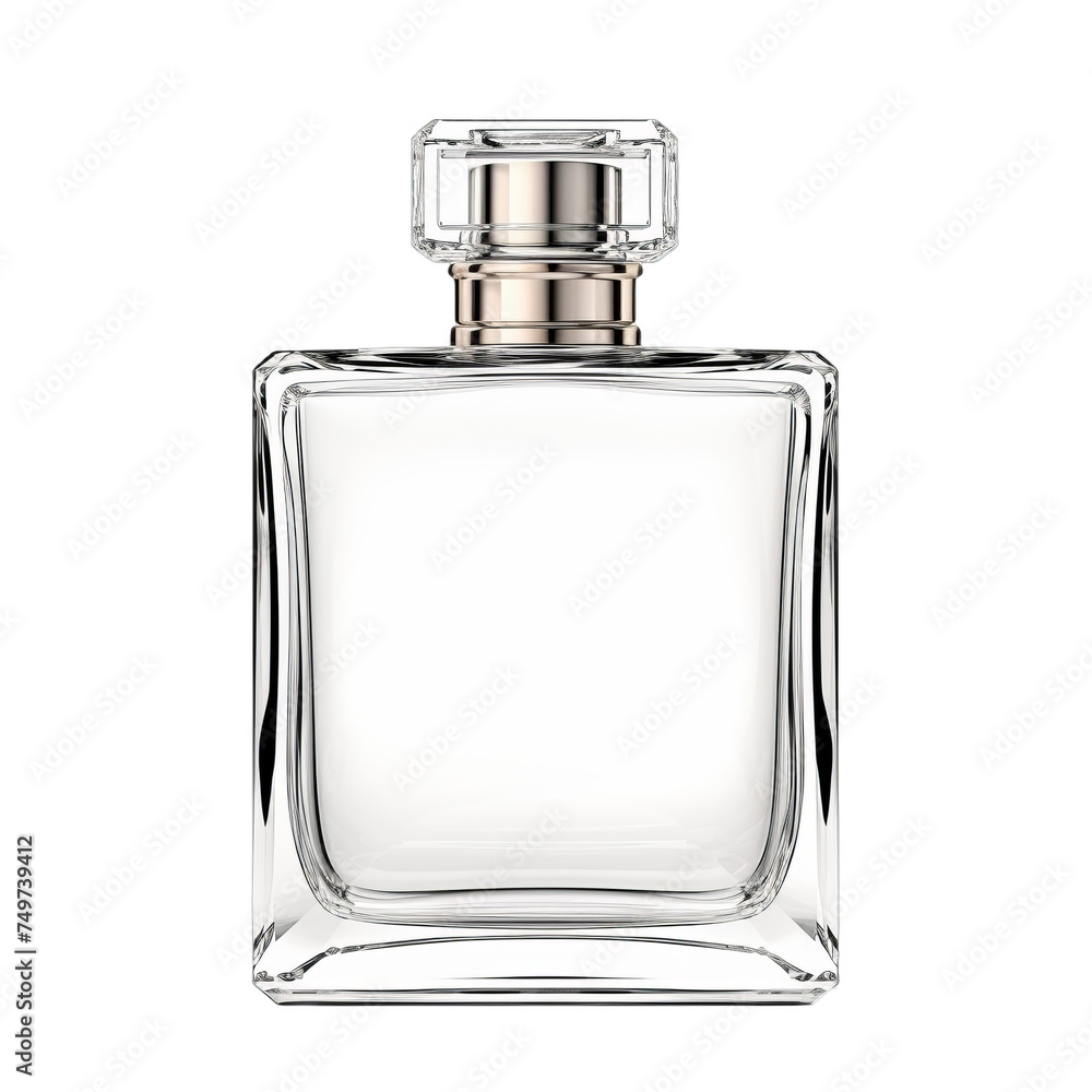 A blank glass perfume bottle isolated on transparent background, png A blank glass perfume bottle isolated on transparent background, png