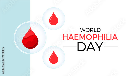 World Hemophilia Day Observed every year of April 17, Vector banner, flyer, poster and social medial template design.