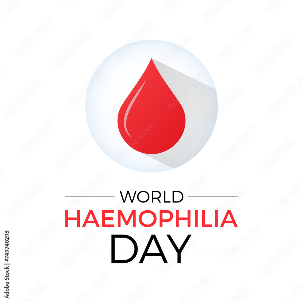 Fototapeta premium World Hemophilia Day Observed every year of April 17, Vector banner, flyer, poster and social medial template design.