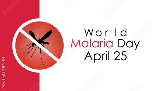 World Malaria Day Observed every year of April 25, Vector banner, flyer, poster and social medial template design.