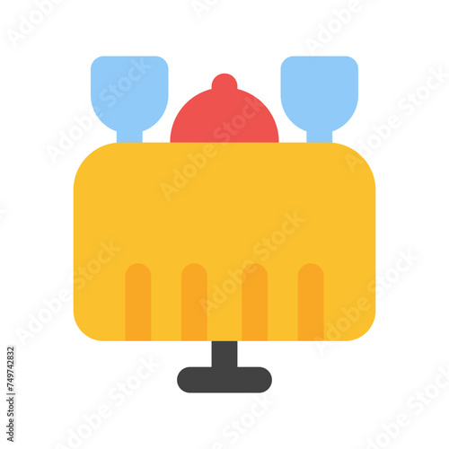 dinner table Flat icon
