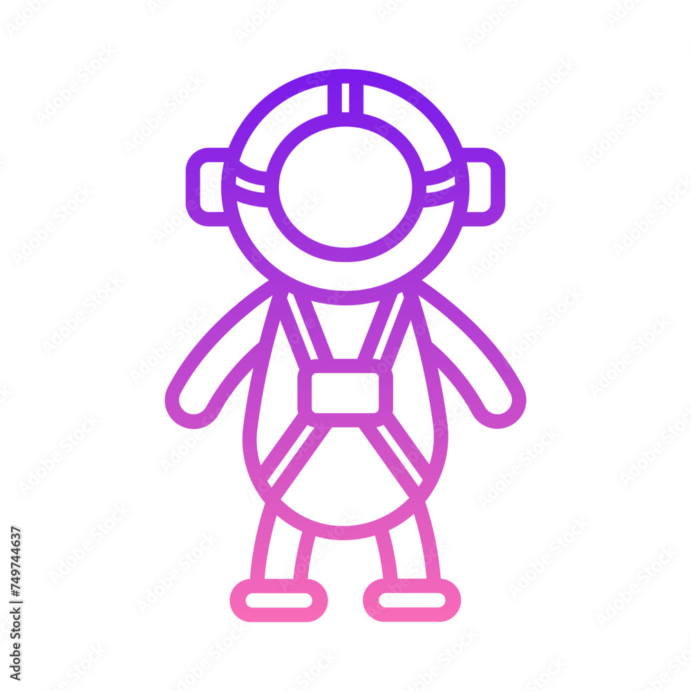 Astronaut Gradient Linear Style Astronaut Gradient Linear Style