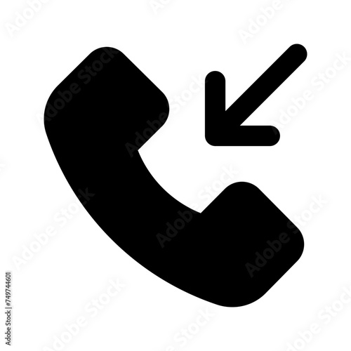 incoming call glyph icon