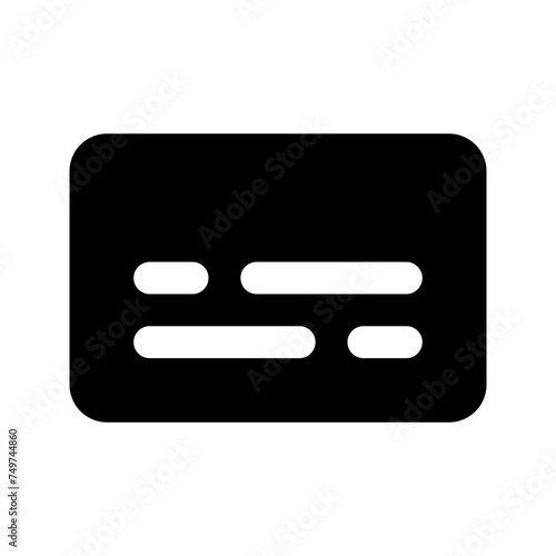subtitles glyph icon