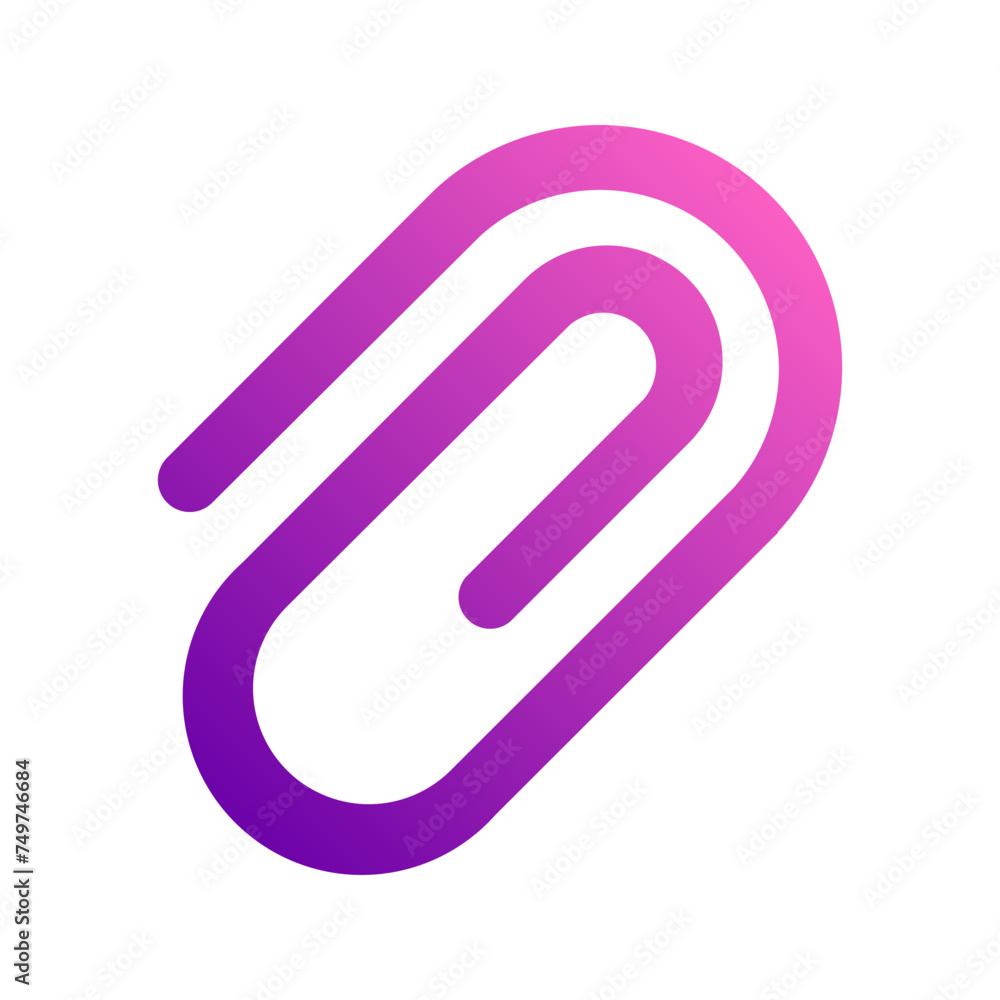 paper clip gradient icon paper clip gradient icon