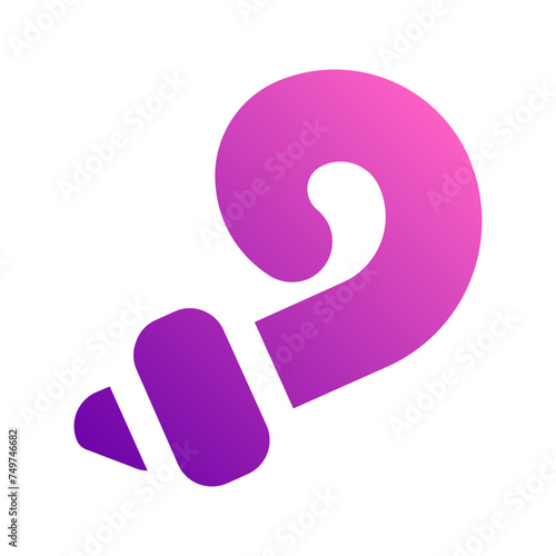 party blower gradient icon