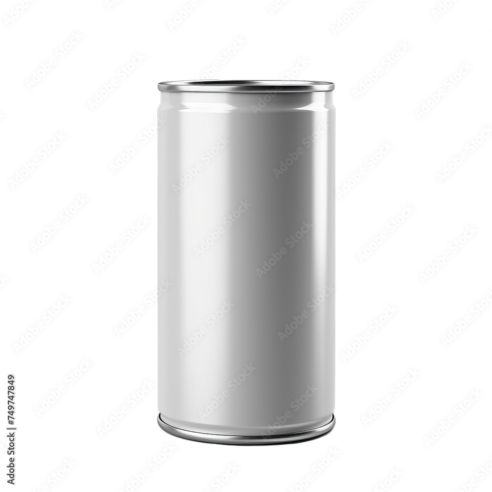 A blank metal coffee can isolated on transparent background, png A blank metal coffee can isolated on transparent background, png
