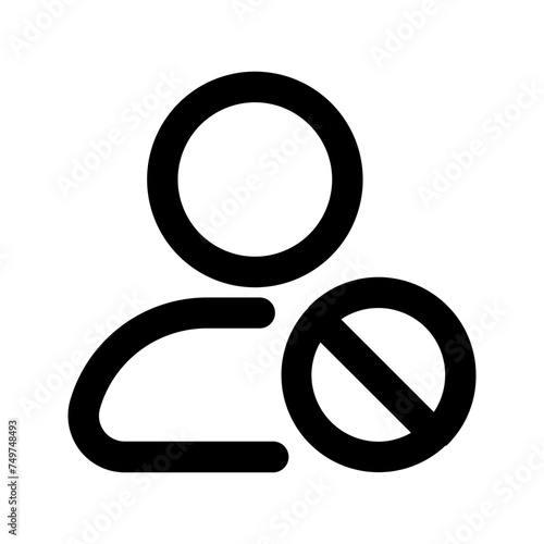 block user line icon
