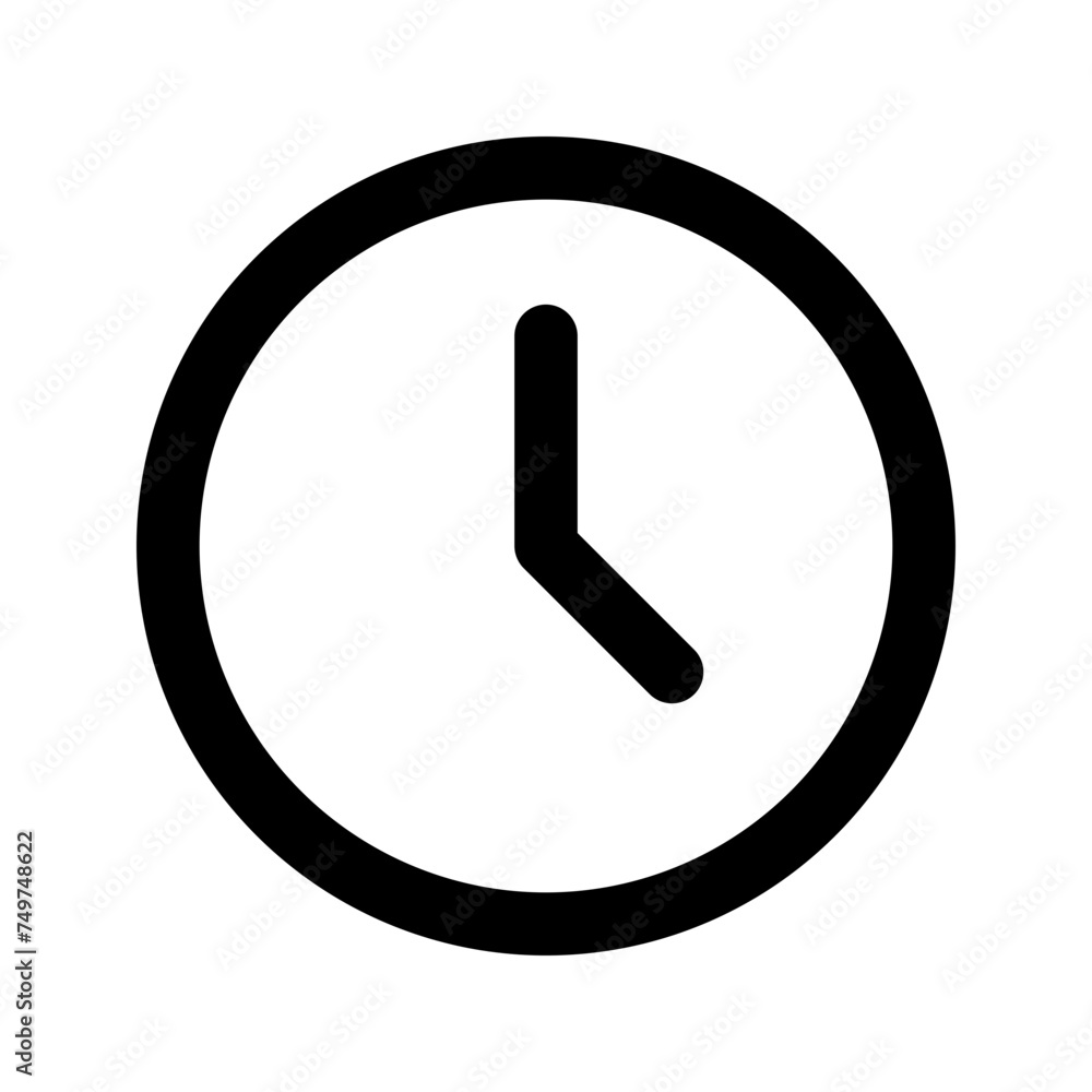 clock line icon - obrazy, fototapety, plakaty 