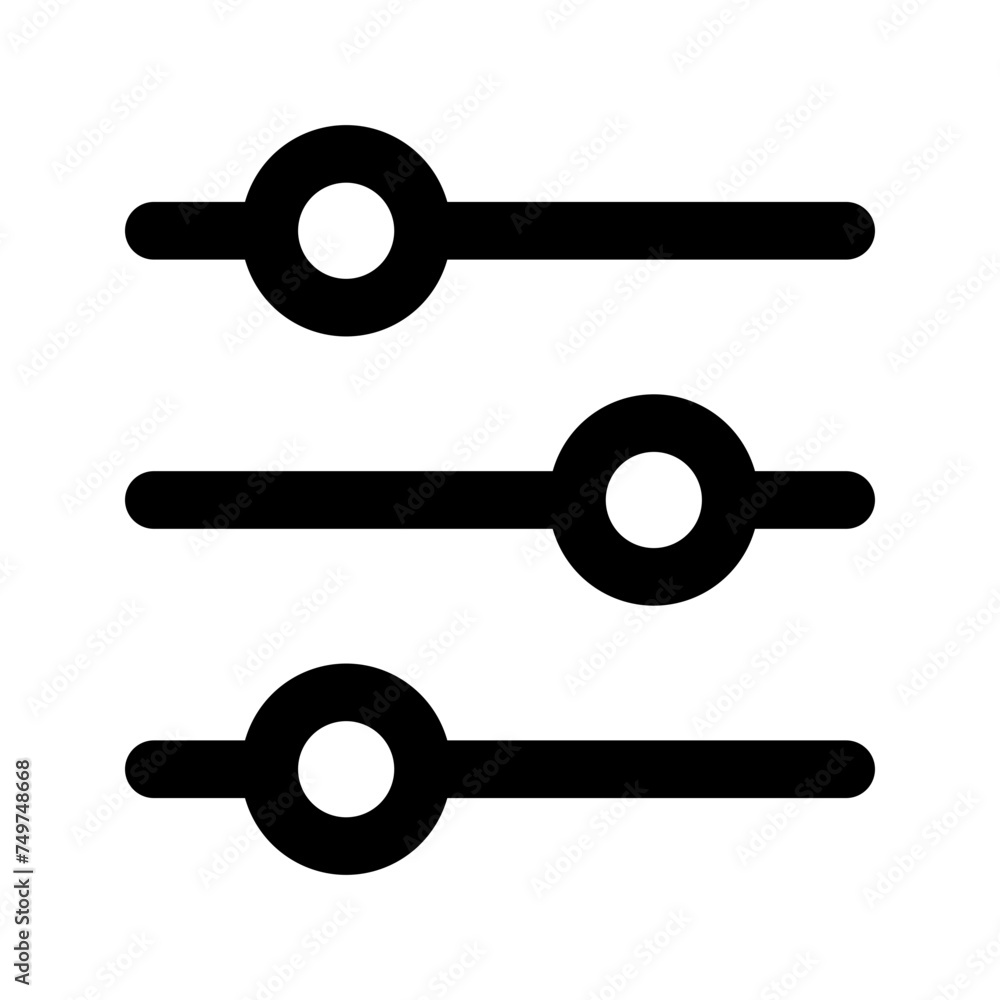 equalizer line icon equalizer line icon