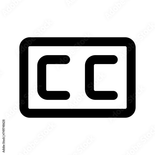 closed caption line icon