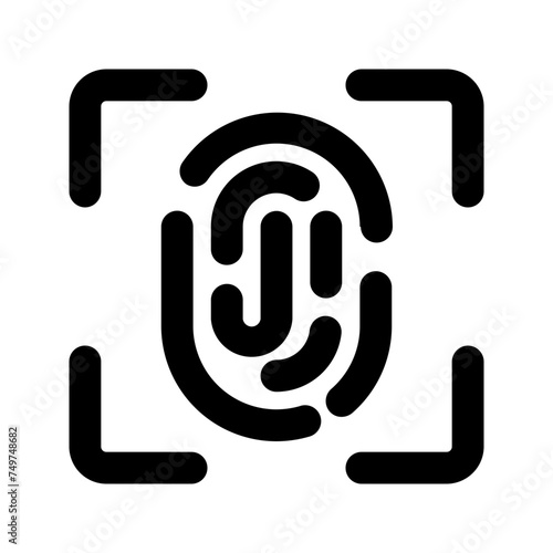 fingerprint line icon