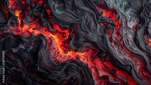 The dynamic flow of a lava-...