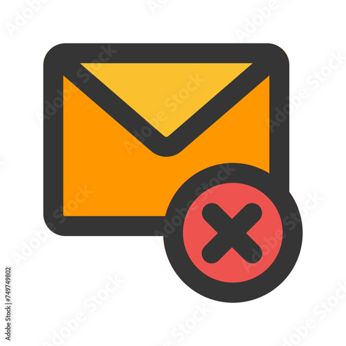fail outline color icon