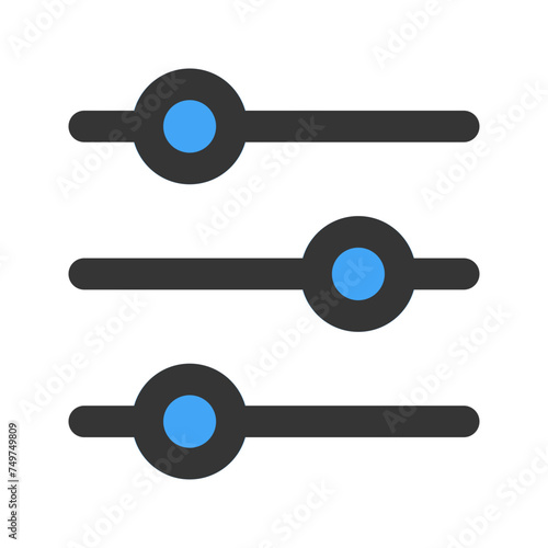 equalizer outline color icon