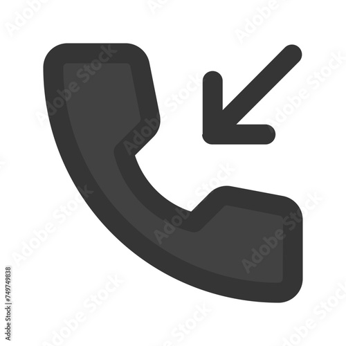 incoming call outline color icon