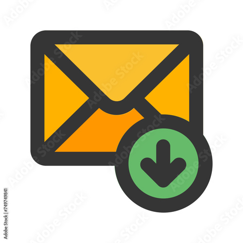 inbox outline color icon