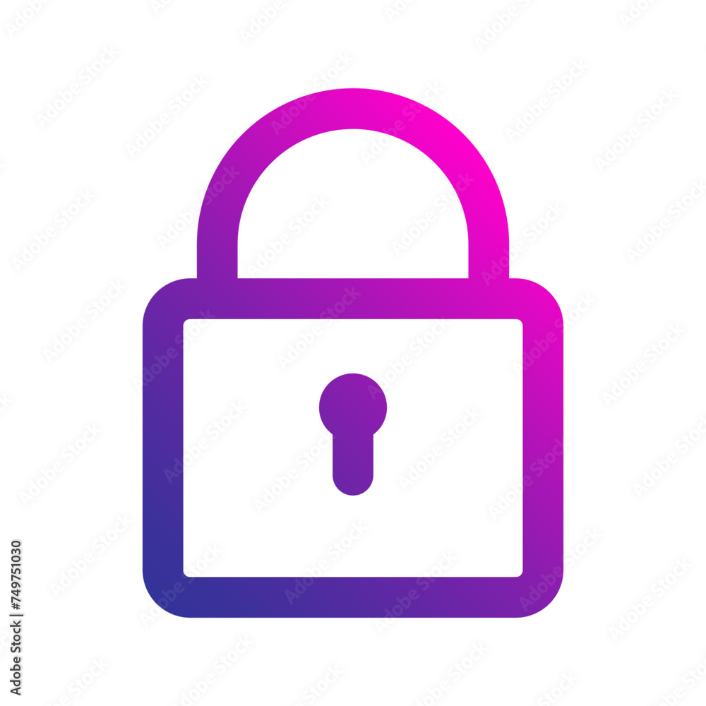lock gradient icon lock gradient icon