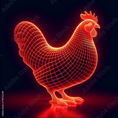 three dimensional hen animal model photo
